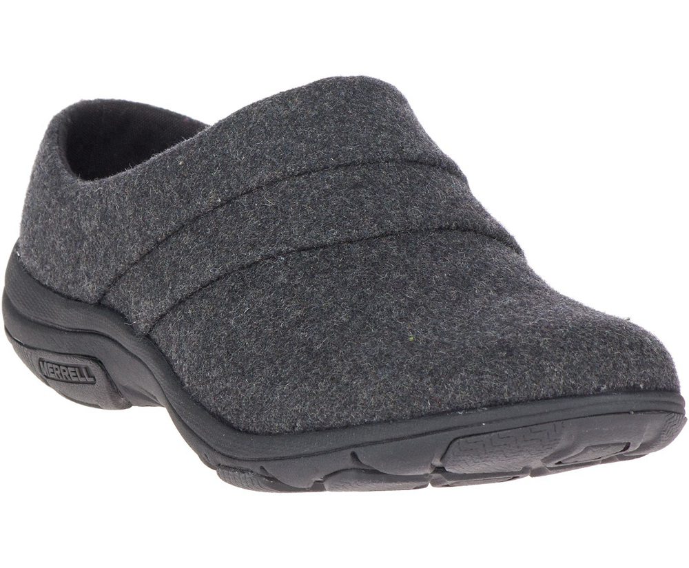 Merrell Slip Ons Damskie Czarne - Dassie Stitch Slide Wool - 563420-KRO